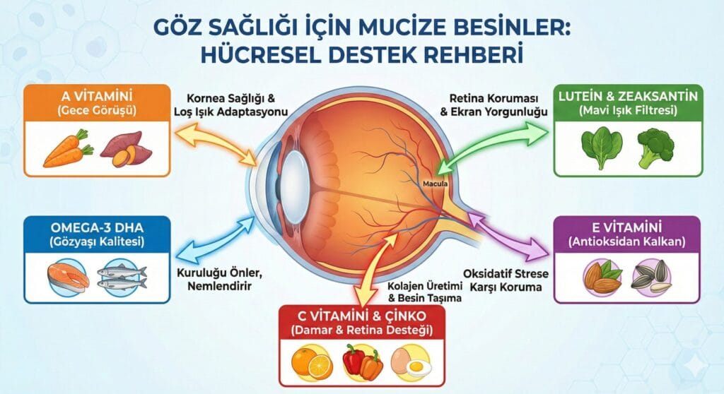 7 Doğal Mucize: Göz Sağlığı İçin Besinler