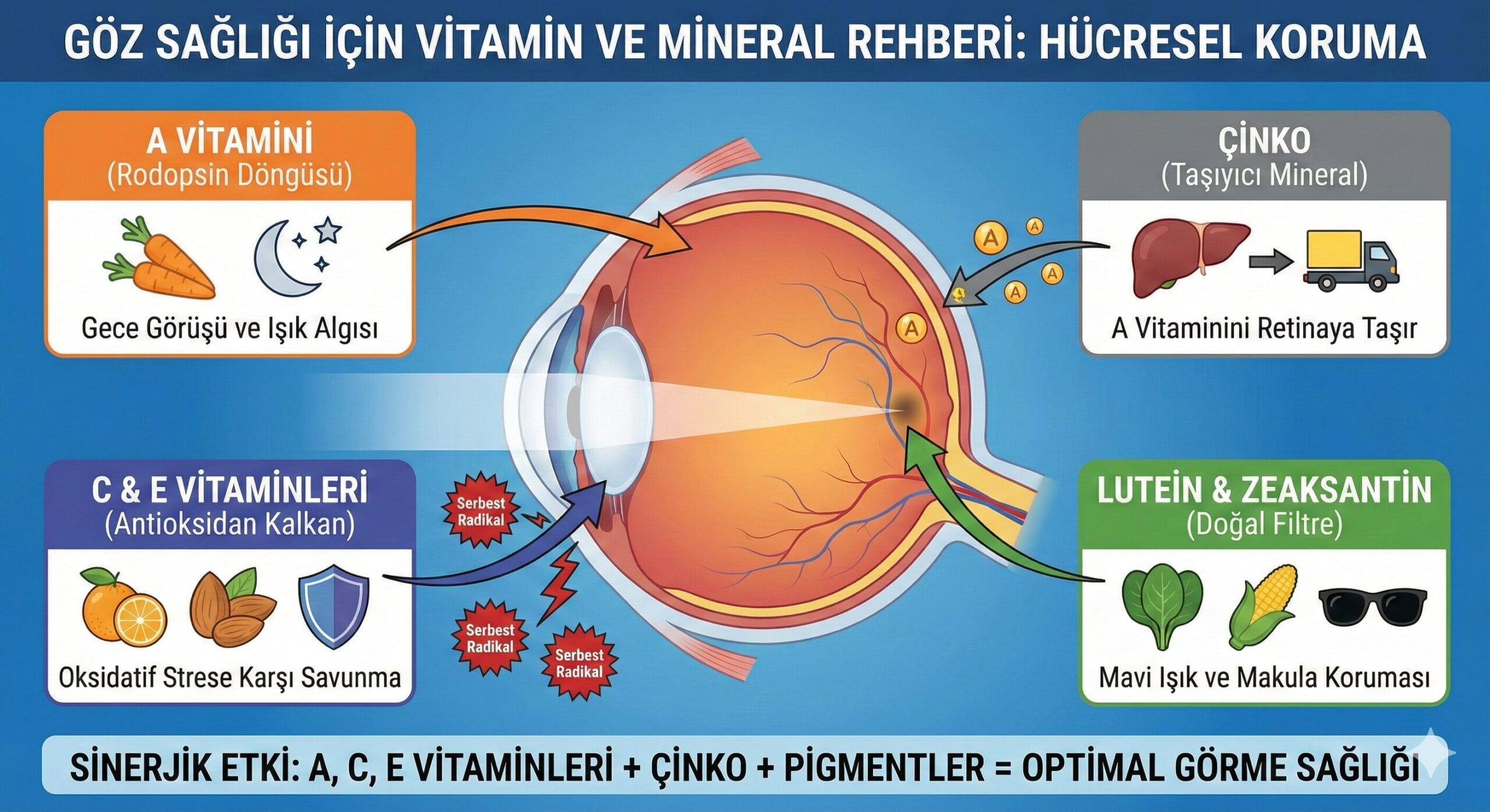Göz sağlığı için vitamin