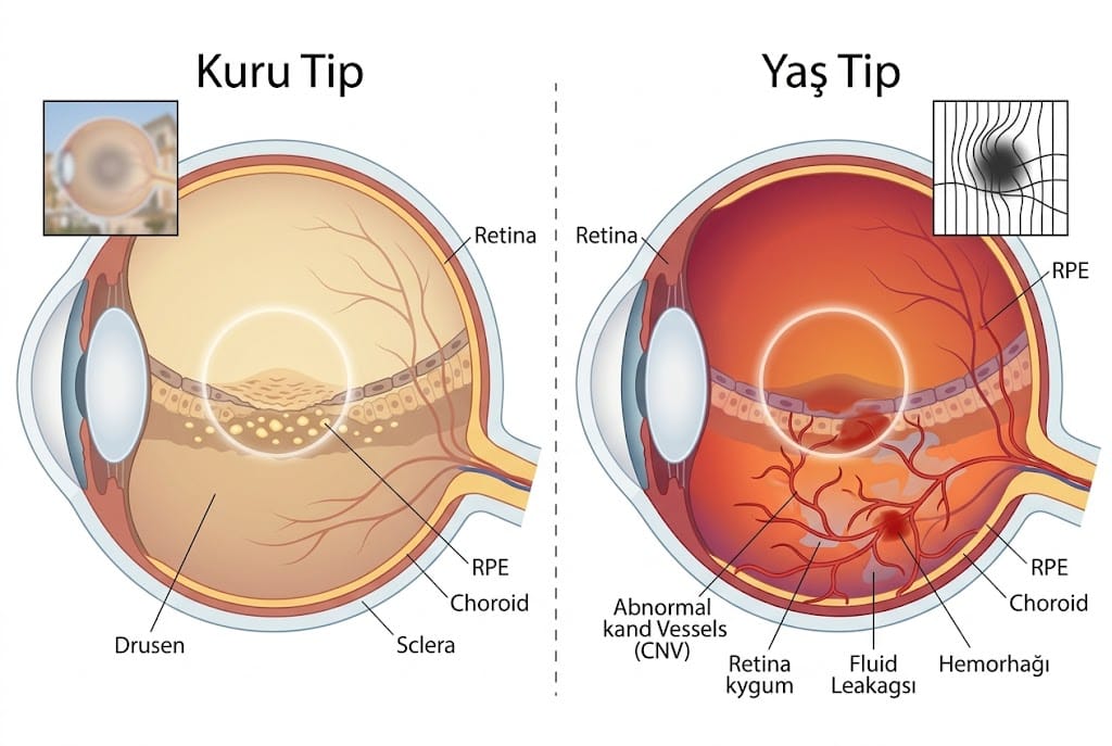 Kuru Tip Makula Dejenerasyonu: Yaş Tipten 7 Farkı
