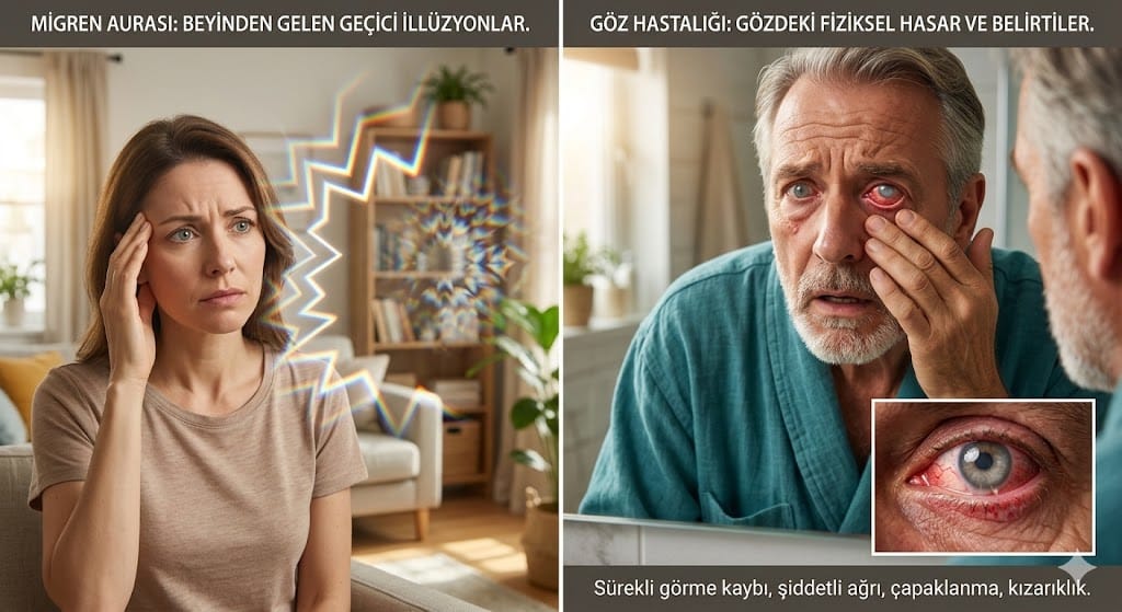 Migren aurası ile göz hastalığı nasıl ayırt edilir?