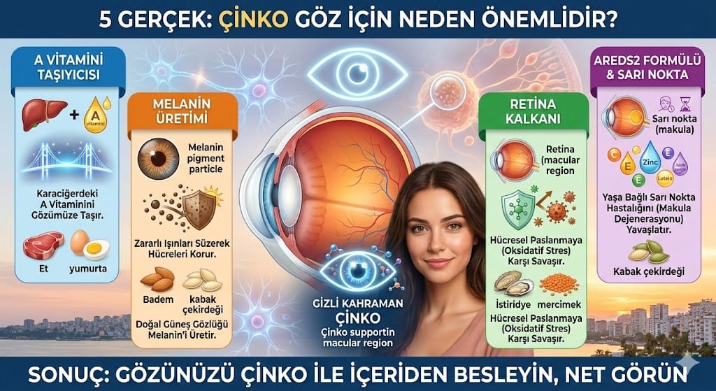 5 Gerçek: Çinko Göz İçin Neden Önemlidir?